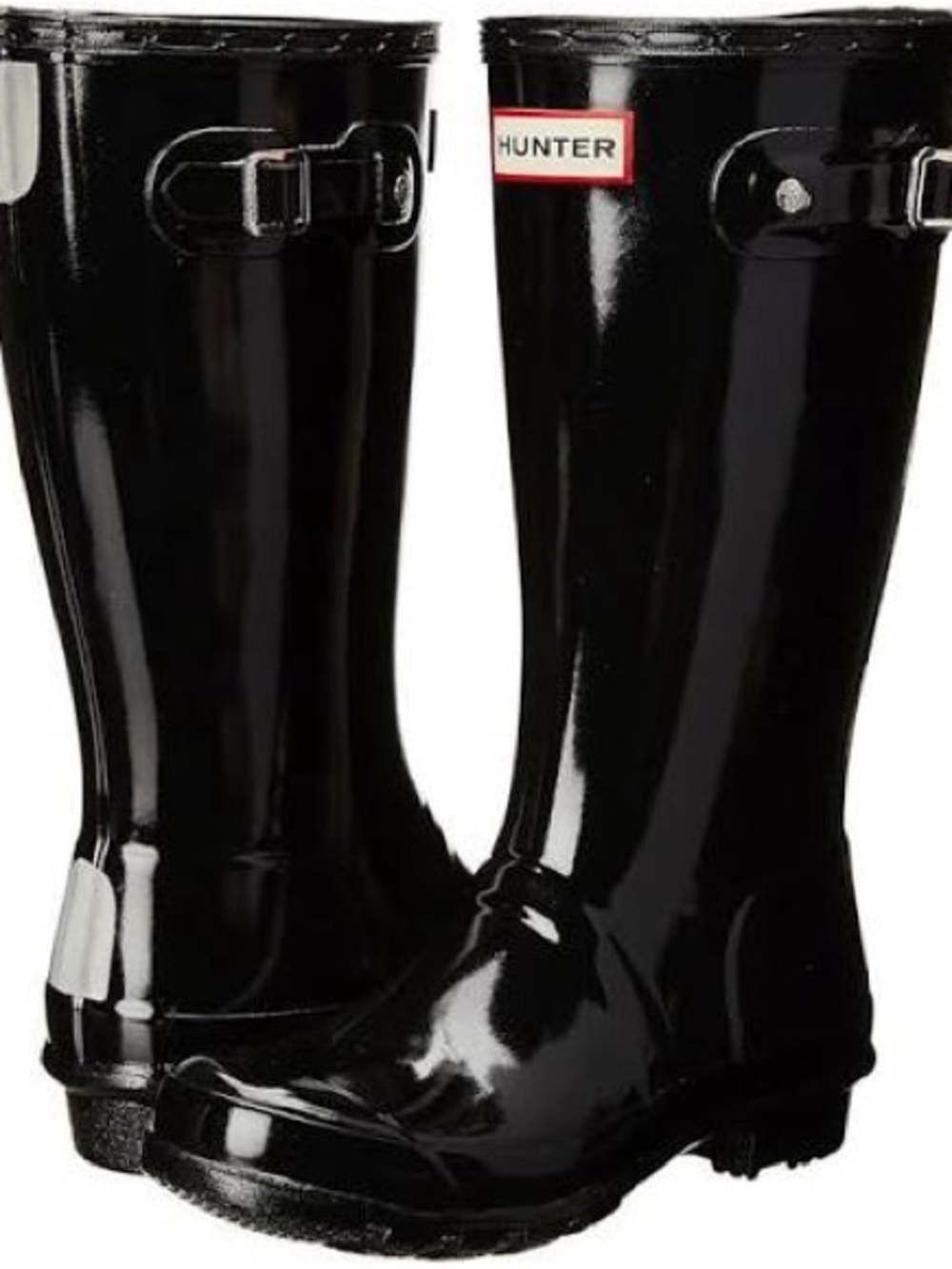 Hunter Gloss Black Knee-High Rain Boots